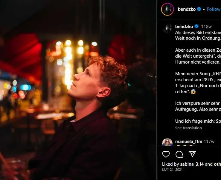 Tim Bendzko Verheiratet