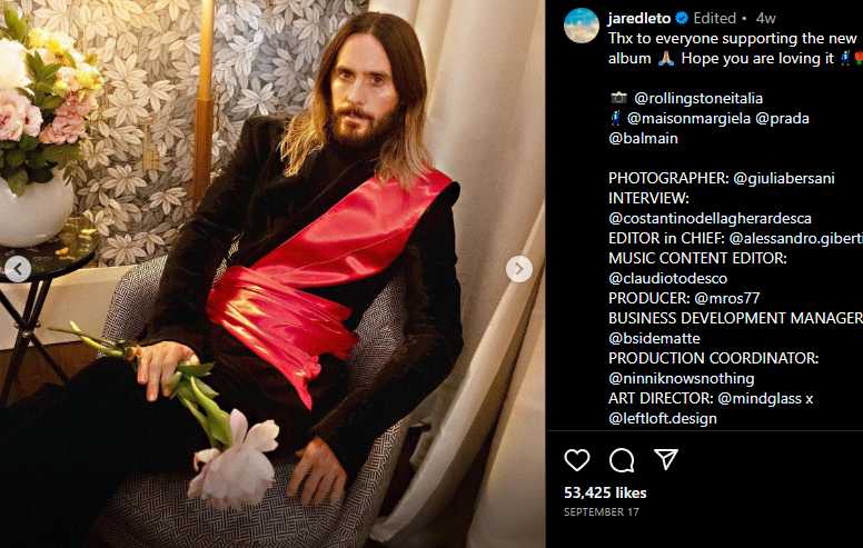 Jared Leto Vermögen, Größe, Alter, Kinder, Eltern, Partner