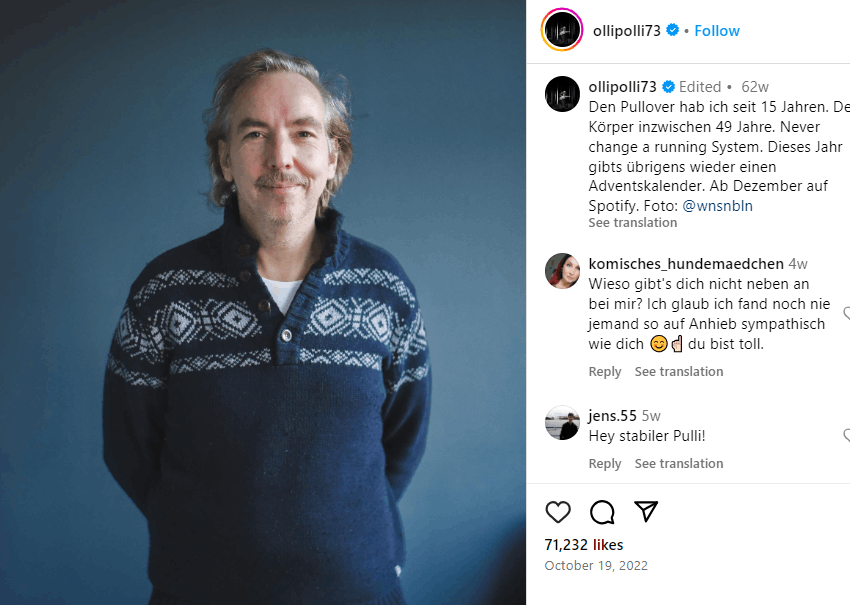 Olli Schulz Vermögen, Partner, Alter, Kinder, Eltern, Größe