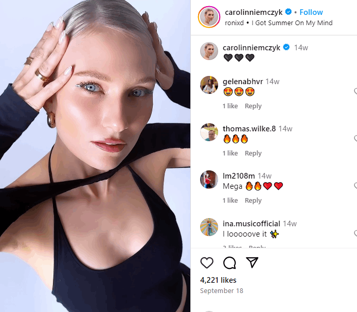 Carolin Niemczyk Größe, Eltern, Partner, Vermögen, Kinder, Alter