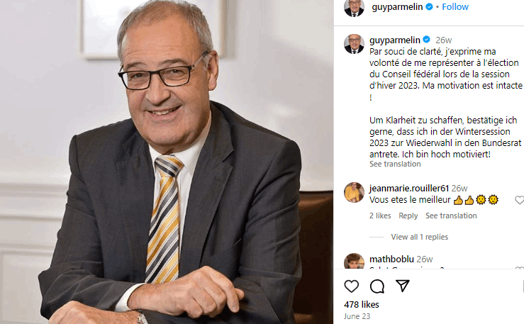 Guy Parmelin Familie, Vermögen, Kinder, Alter, Größe, Partner