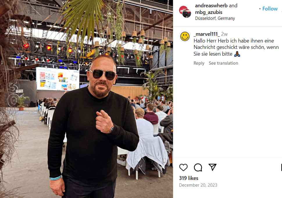 Andreas Herb Vermögen