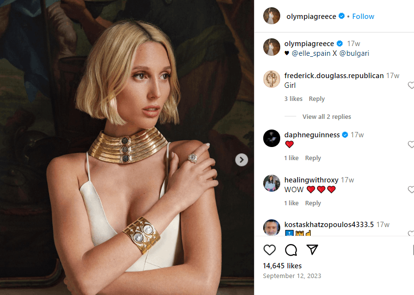 Maria Olympia Vermögen, Partner, Alter, Kinder, Eltern, Größe