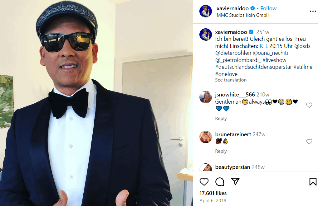 Xavier Naidoo Ehefrau, Größe, Kinder,  Eltern, Alter, Vermögen