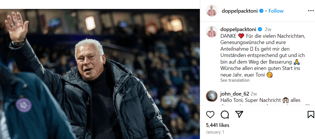 Toni Polster Alter, Größe, Kinder, Partner, Eltern,  Vermögen