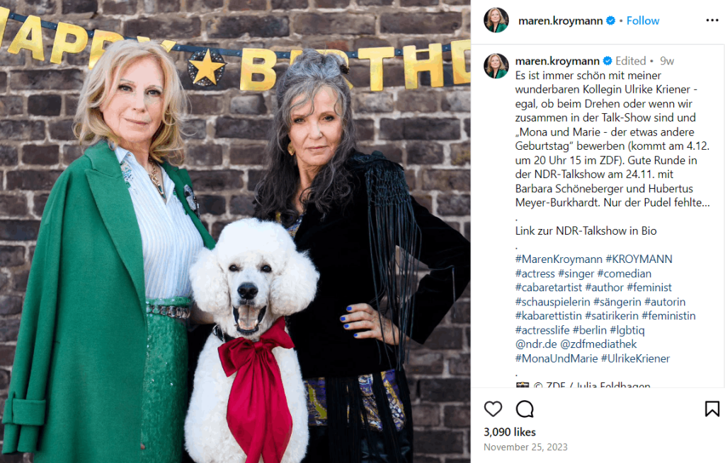 Maren Kroymann Partnerin Maren Kroymann Partnerin