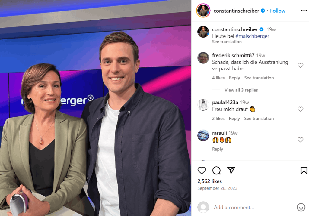 Constantin Schreiber Ehefrau