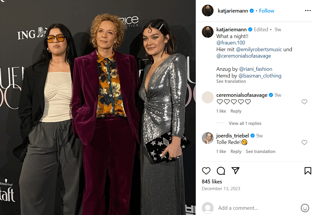 Katja Riemann Partner, Eltern, Größe, Vermögen, Kinder, Alter