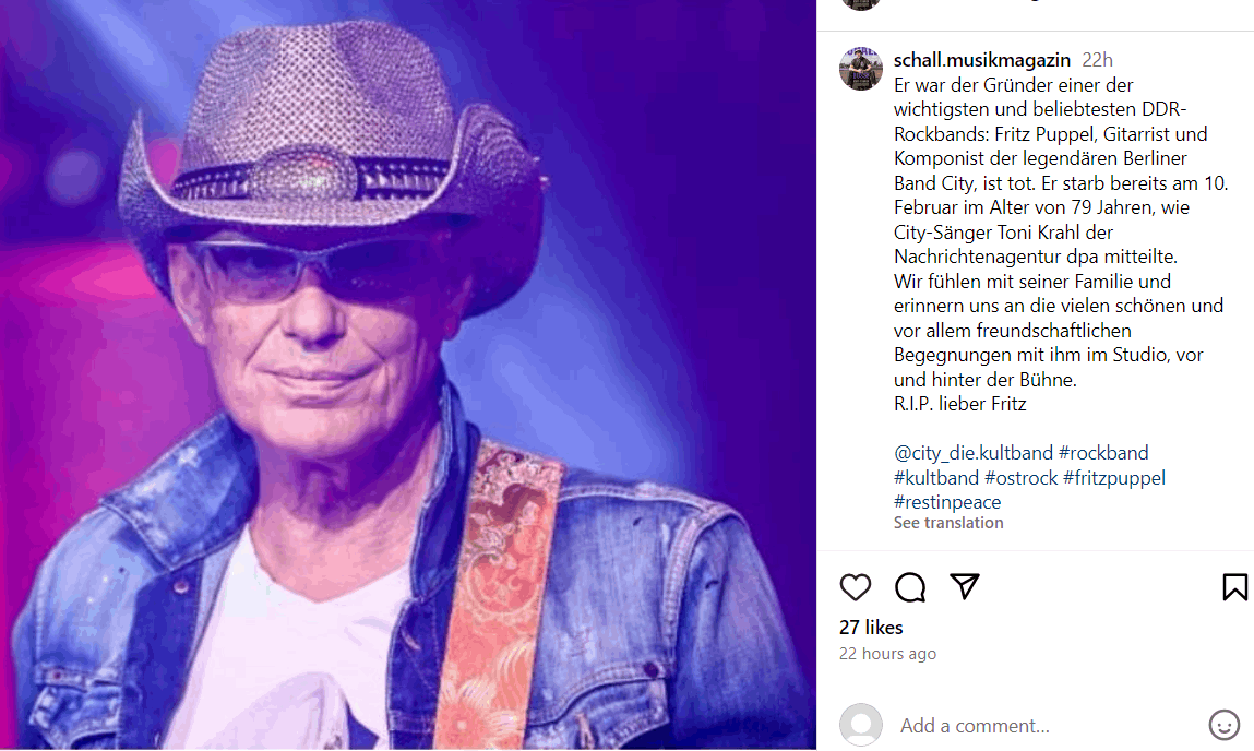 Fritz Puppel Todesursache, Eltern, Größe, Partner, Kinder, Alter Fritz Puppel Todesursache, Eltern, Größe, Partner, Kinder, Alter