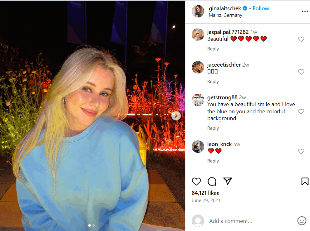 Gina Laitschek Herkunft, Größe, Partner, Vermögen, Eltern, Alter