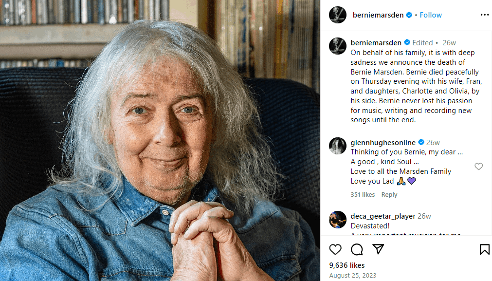 Bernie Marsden Vermögen, Partner, Alter, Kinder, Eltern, Größe