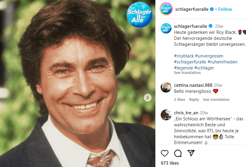 Roy Black Vermögen, Alter, Partner, Kinder, Größe, Eltern