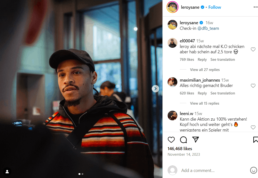 Leroy Sane Freundin, Eltern, Größe, Vermögen, Kinder, Alter