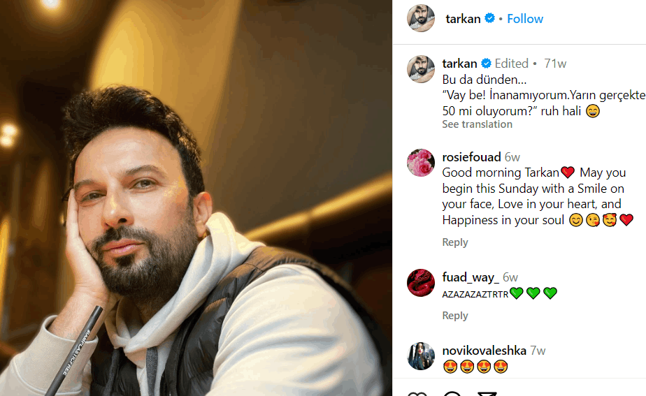 Tarkan Vermögen, Größe, Alter, Partner, Eltern, Familie, Kinder