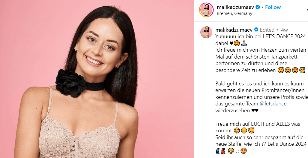 Malika Dzumaev Eltern, Größe, Alter, Partner, Kinder