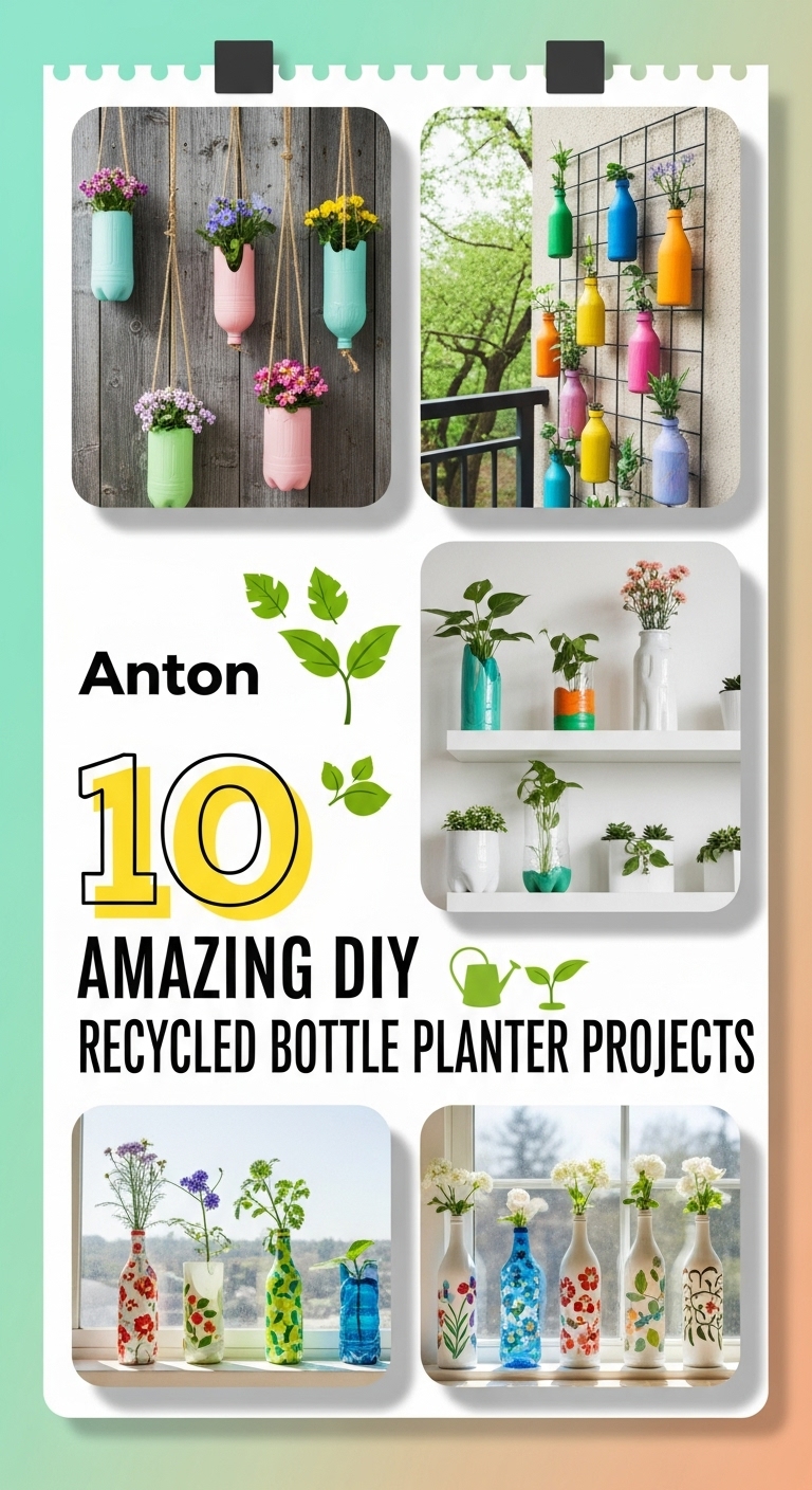 10 Amazing DIY Recycled Bottle Planter Projects