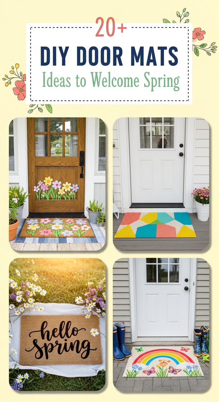 20 DIY Door Mats Ideas to Welcome Spring
