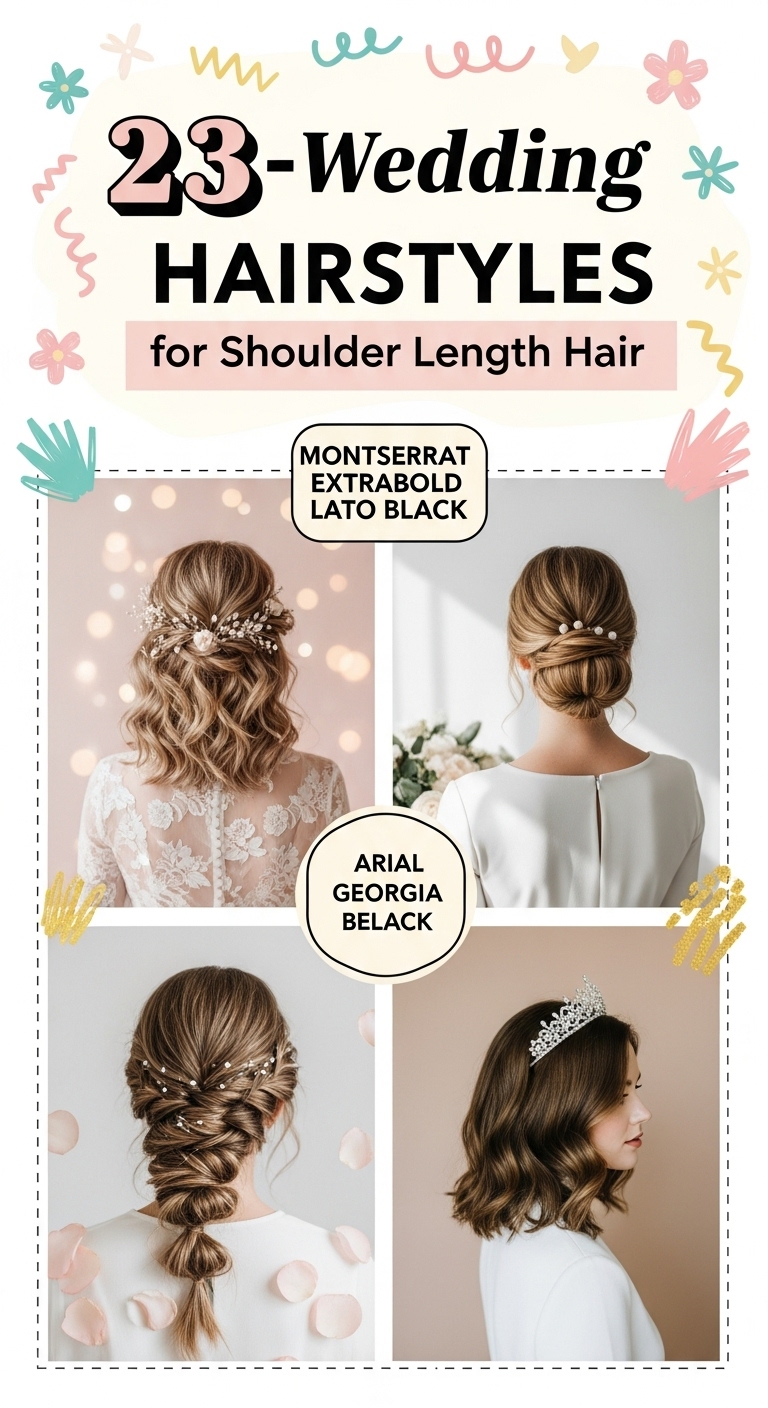 23 Wedding Hairstyles for Shoulder Length Hair