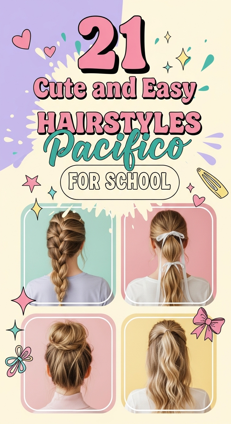 21 Cute and Easy Hairstyles for School