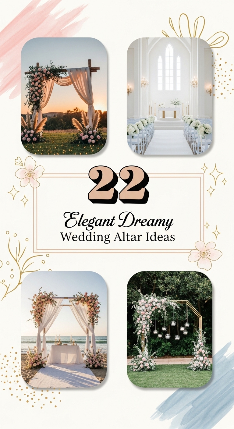 22 Elegant Dreamy Wedding Altar Ideas