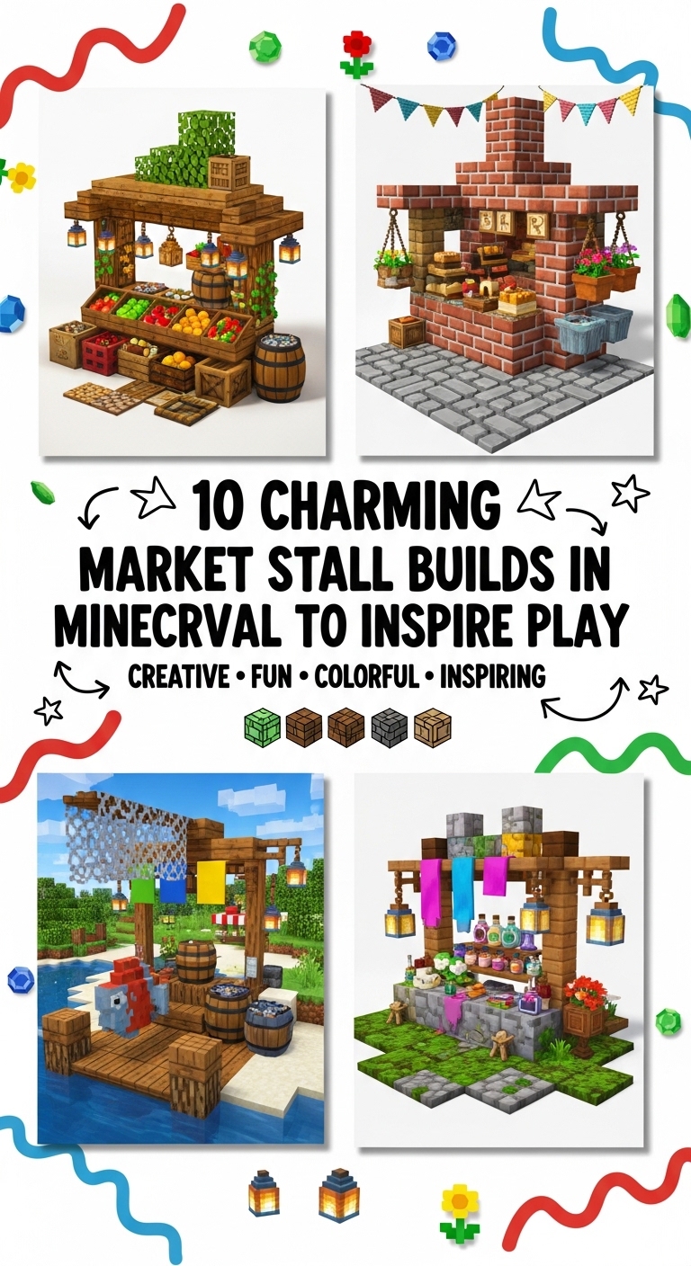 10 Market Stall Builds in Minecraft Survival to Inspire Play