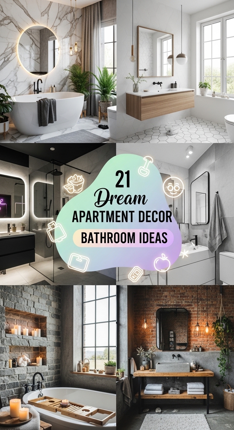 21 Dream Apartment Decor Bathroom Ideas