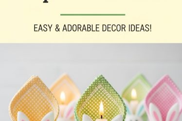 22 DIY Easter Bunny Napkin Candles