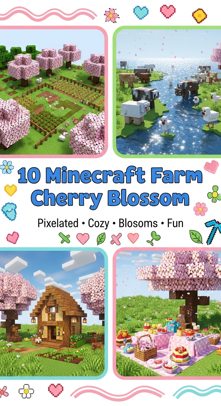 10 Minecraft Farm Cherry Blossom