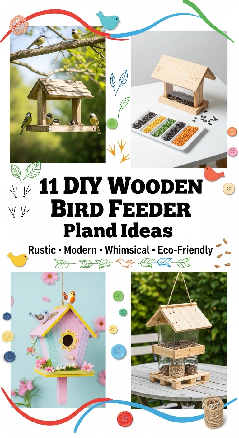 11 DIY Wooden Bird Feeder Plans and Ideas