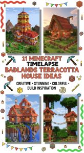 11 Minecraft Timelapse Badlands Terracotta House Ideas