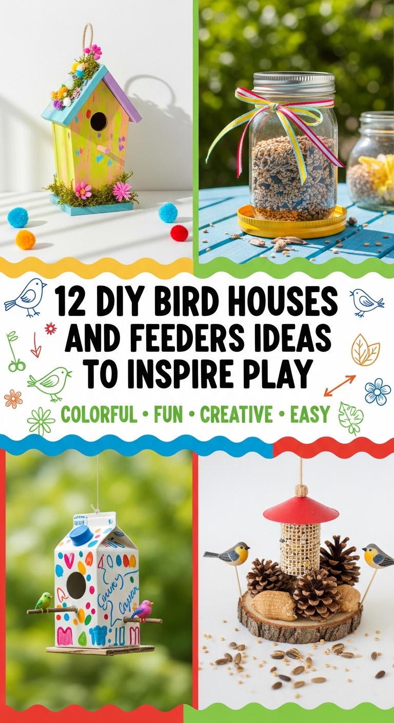 12 DIY Bird Houses and Feeders Ideas to Inspire Play