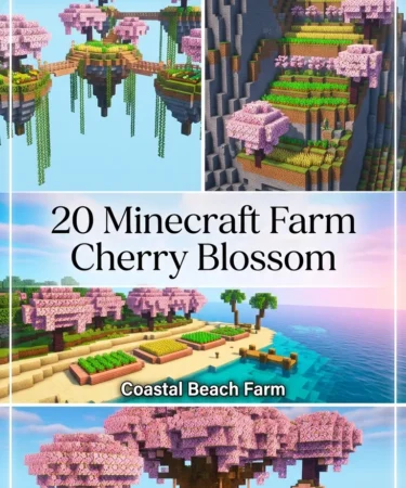 20 Minecraft Farm Cherry Blossom