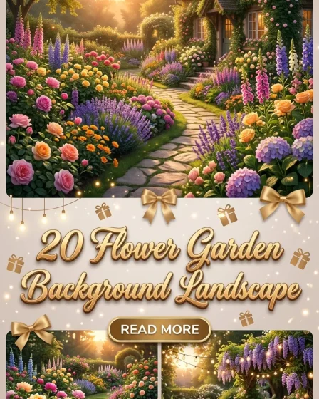 20 Flower Garden Background Landscape