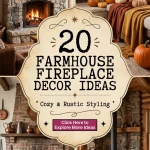 20 Farmhouse Fireplace Decor Ideas