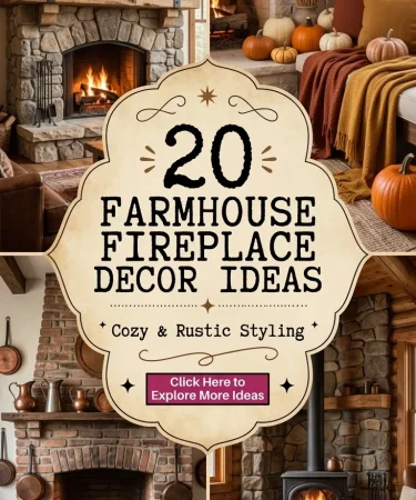 20 Farmhouse Fireplace Decor Ideas