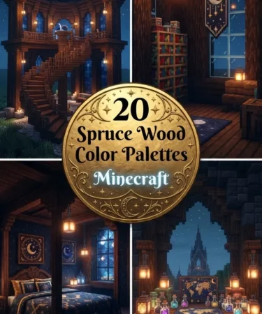 20 Spruce Wood Color Palettes Minecraft